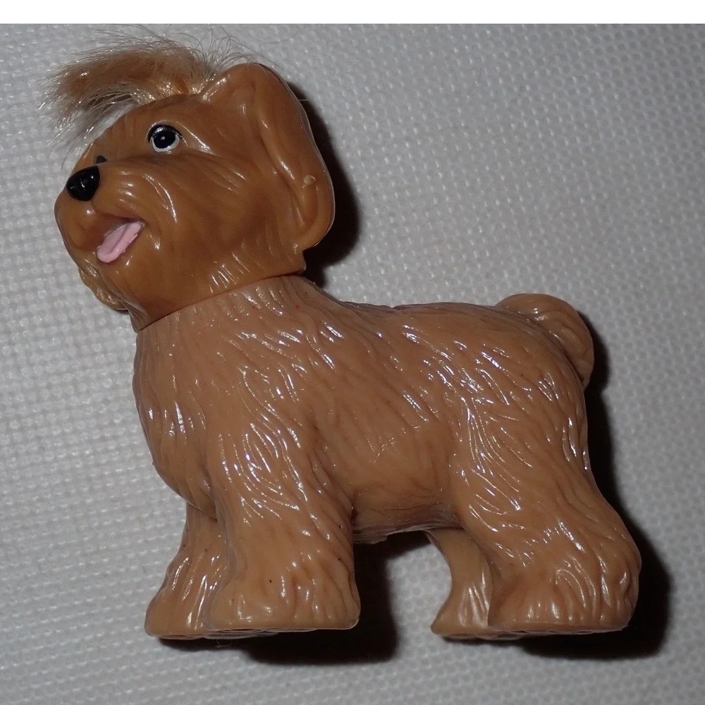 Fisher Price Loving Family Dollhouse Brown Puppy Dog has touch & Feel 